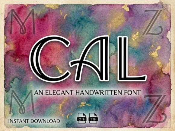 Cal: An Elegant Handwritten Font for Crafters and Makers