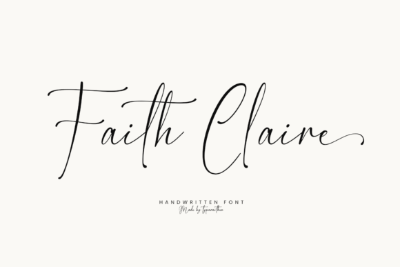 Faith Claire: A Handwritten Font for Elegant Branding