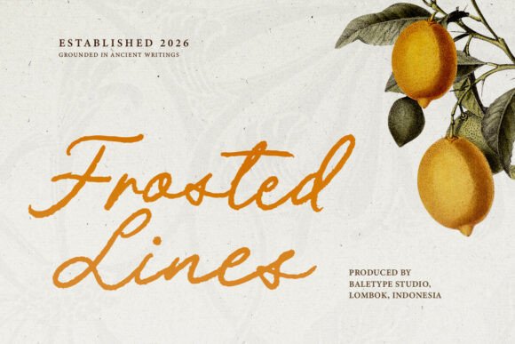 Frosted Lines: A Font for Elegant Editorial Design