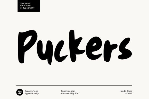 Puckers: A Handwritten Font for Creative Campaigns